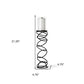 21" Black Geometric Glass And Metal Tabletop Pillar Candle Holder