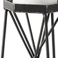 8" Black Distressed Geometric Metal Tabletop Dish Candle Holder
