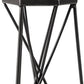 11" Black Distressed Geometric Metal Tabletop Pillar Candle Holder