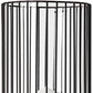 17" Black Abstract Metal And Glass Tabletop Hurricane Candle Holder