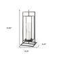 24" Black Geometric Metal Tabletop Lantern Candle Holder