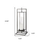 24" Black Geometric Metal Tabletop Lantern Candle Holder