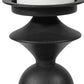 13" Black Metal Tabletop Pillar Candle Holder