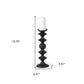 16" Black Metal Tabletop Pillar Candle Holder