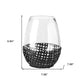 10" Black Woven Metal And Glass Tabletop Hurricane Candle Holder