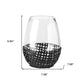 10" Black Woven Metal And Glass Tabletop Hurricane Candle Holder