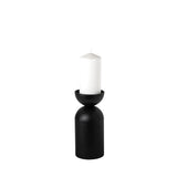9" Black Metal Tabletop Pillar Candle Holder