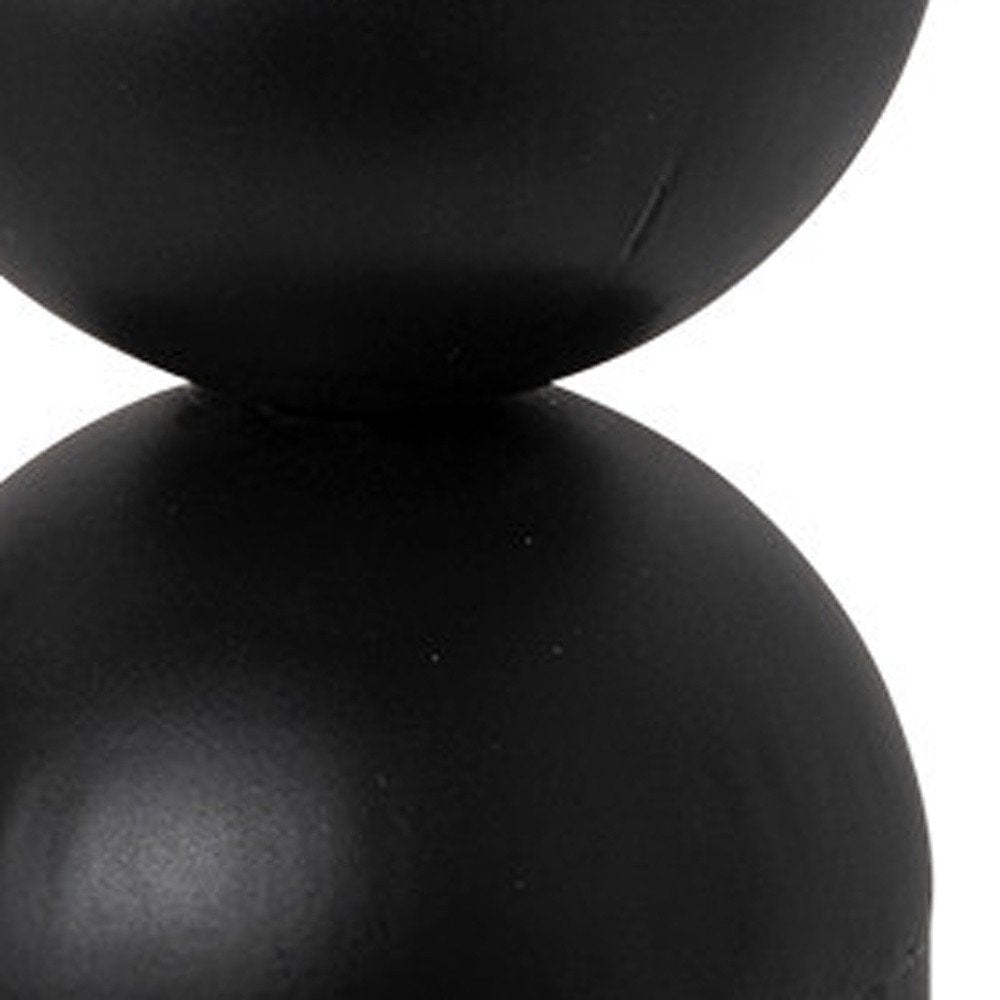 9" Black Metal Tabletop Pillar Candle Holder