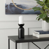 9" Black Metal Tabletop Pillar Candle Holder