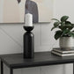 13" Black Metal Tabletop Pillar Candle Holder