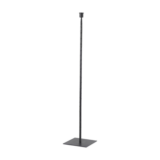 30" Black Abstract Metal Tabletop Taper Candlestick