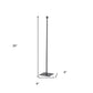 30" Black Abstract Metal Tabletop Taper Candlestick
