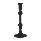 10" Black Glass Tabletop Taper Candlestick