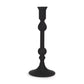 10" Black Glass Tabletop Taper Candlestick