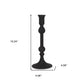10" Black Glass Tabletop Taper Candlestick