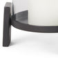 12" Black Glass Abstract Tabletop Hurricane Candle Holder