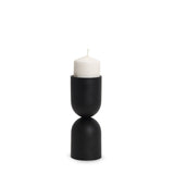 9" Black Metal Tabletop Pillar Candle Holder