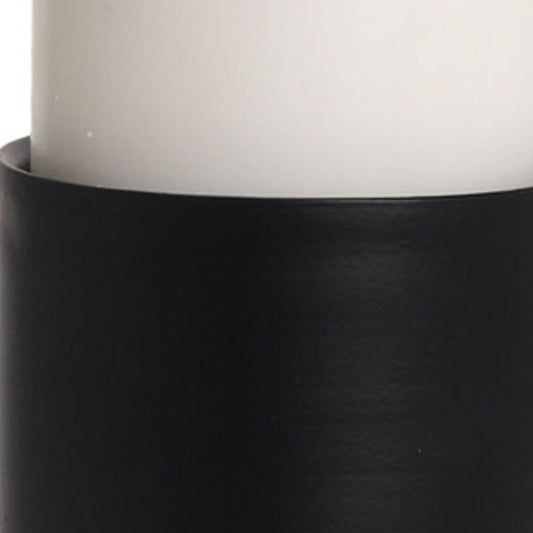 11" Black Metal Tabletop Pillar Candle Holder