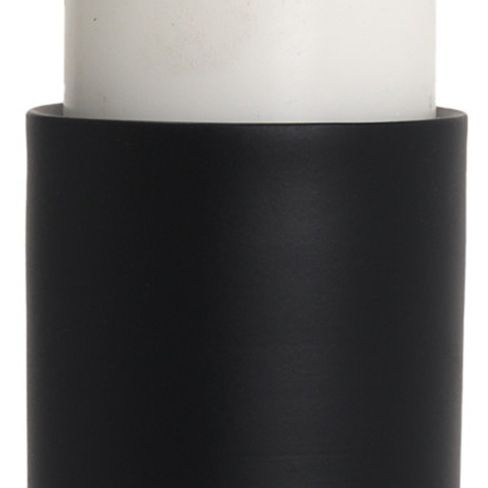 13" Black Metal Tabletop Pillar Candle Holder