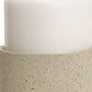 9" Beige Metal Tabletop Pillar Candle Holder