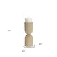 11" Beige Metal Tabletop Pillar Candle Holder