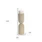13" Beige Metal Abstract Tabletop Candle Holder