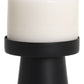 6" Black Metal Tabletop Pillar Candle Holder