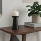 6" Black Metal Tabletop Pillar Candle Holder