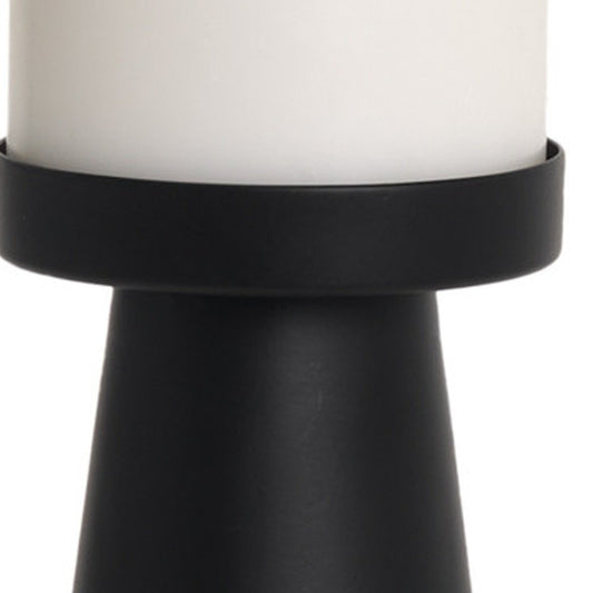 10" Black Metal Tabletop Pillar Candle Holder