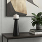 10" Black Metal Tabletop Pillar Candle Holder