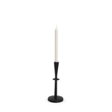 11" Black Metal Tabletop Taper Candlestick