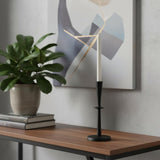 11" Black Metal Tabletop Taper Candlestick