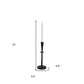 13" Black Metal Abstract Tabletop Candle Holder