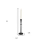15" Black Metal Abstract Tabletop Candle Holder