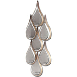 52" Gold And Gray Distressed Geometric Glass And Metal Wall Sconce Candle Holder