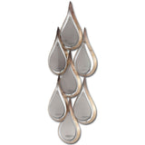 52" Gold And Gray Distressed Geometric Glass And Metal Wall Sconce Candle Holder