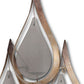 52" Gold And Gray Distressed Geometric Glass And Metal Wall Sconce Candle Holder