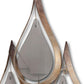 52" Gold And Gray Distressed Geometric Glass And Metal Wall Sconce Candle Holder