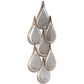 52" Gold And Gray Distressed Geometric Glass And Metal Wall Sconce Candle Holder