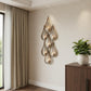 52" Gold And Gray Distressed Geometric Glass And Metal Wall Sconce Candle Holder