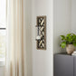 24" Black Distressed Mirrored Metal Glass And Solid Wood Wall Sconce Candle Holder