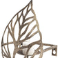 8" Champagne Distressed Botanical Leaf Metal Wall Sconce Candle Holder