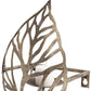 8" Champagne Distressed Botanical Leaf Metal Wall Sconce Candle Holder