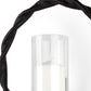 5" Black Distressed Geometric Metal And Glass Wall Sconce Candle Holder