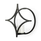 6" Black Quatrefoil Metal Wall Sconce Candle Holder