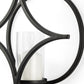 6" Black Quatrefoil Metal Wall Sconce Candle Holder