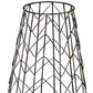 16" Gold Distressed Lattice Metal Tabletop Lantern Candle Holder
