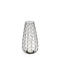 16" Gold Distressed Lattice Metal Tabletop Lantern Candle Holder