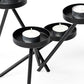7" Black Geometric Metal Tabletop Votive Candle Holder