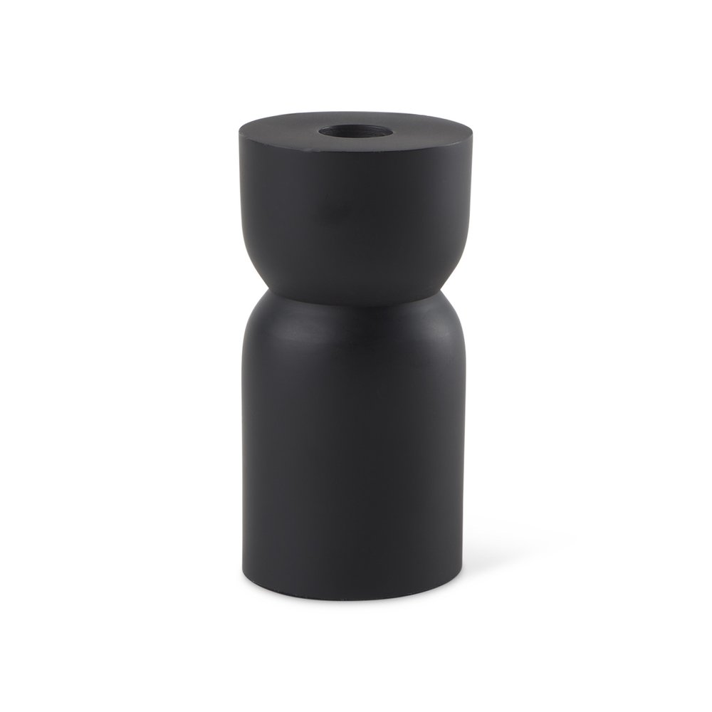 5" Black Metal Tabletop Pillar Candle Holder